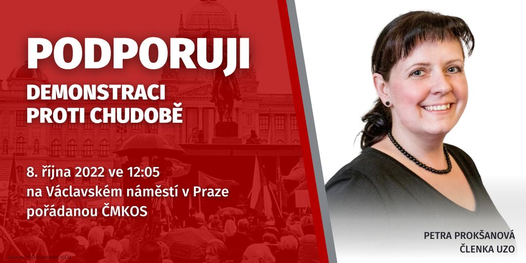 Petra Prokšanová: Podporuji sobotní demonstraci