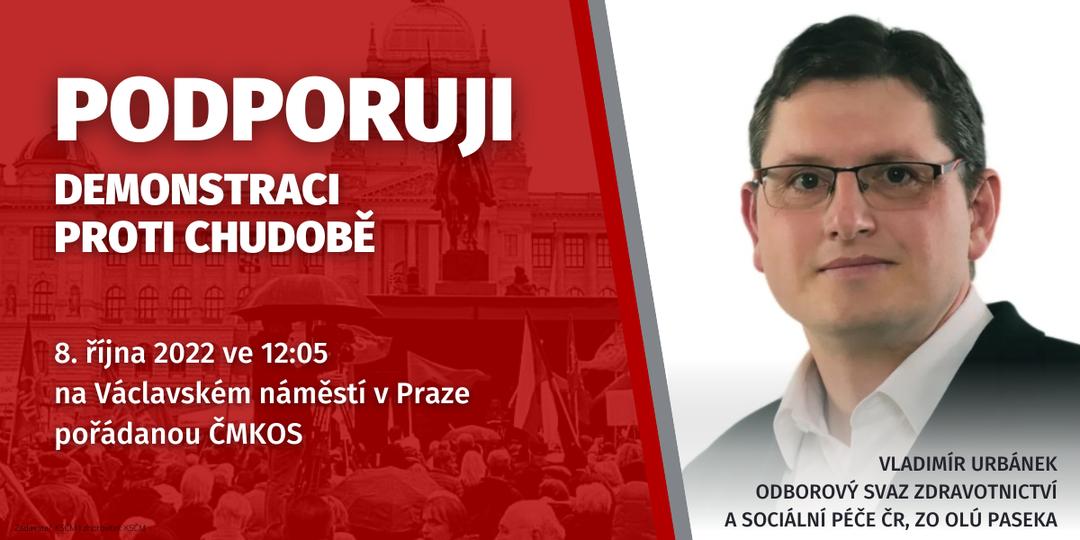 Vladimír Urbánek: Podporuji sobotní demonstraci