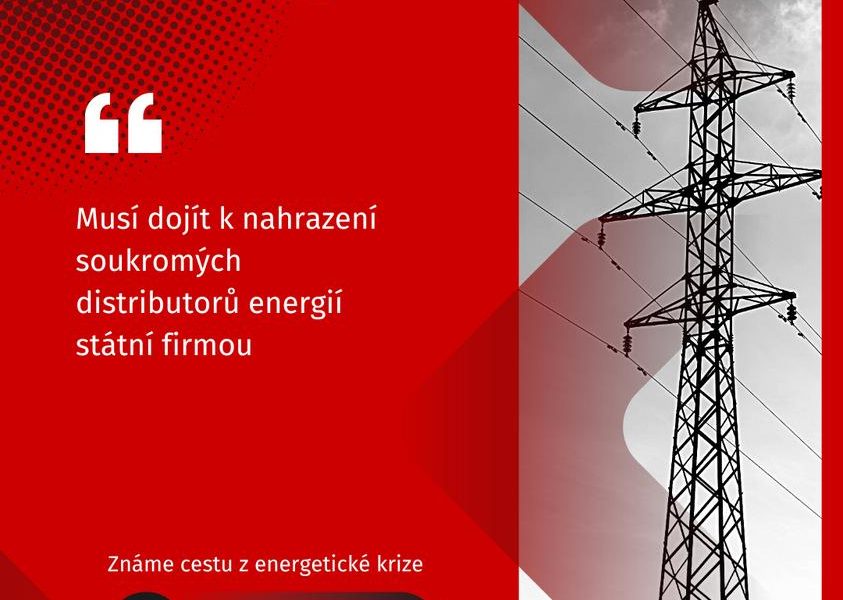 KSČM: Musí dojít k nahrazení soukromých distributorů energií státní firmou